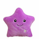 LED Bright Light Up Glowing Pillow Soft Cosy Cushion Star-shape Decor Purple