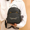 Teenagers Backpack PU Leather Shoulder Bag School Bags Girls Cat Square Satc