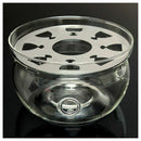 Heat-Resisting Teapot Warmer Base Clear Glass Round Shape Insulation Tealig A3U4