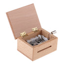 Natural Wooden Music Box Hand Crank Musical Box Blank Wooden Musical Gift - Keep