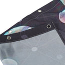 Waterproof Fabric Bathroom Shower Curtain Sheer Panel Decor 12 Hooks Bubble