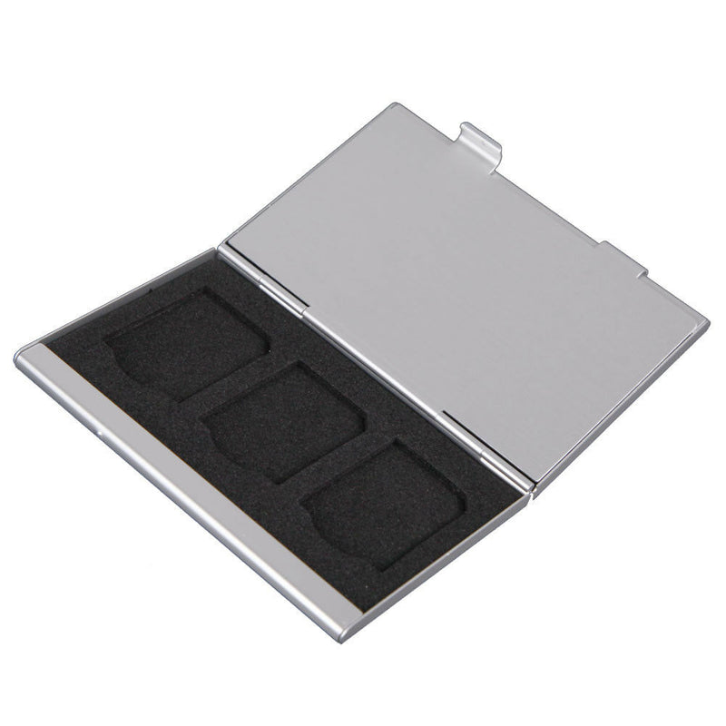 Aluminum Alloy Memory Card Storage Box Hard Case Supports Micro TF/MMC Card