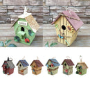 2 Pieces Wood Bird House, Retro Country Cottages Bird House, Woodland Cabin