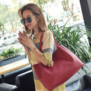 4Pcs Women Handbags Purse Shoulder Bags Casual Tassel Tote Bags(Red) K3K4