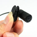 3.3FT Braided Wire Lavalier Lapel Tie Clip-On Microphone Mono 3.5mm Mic A