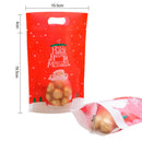 50Pcs Christmas Gift Bag Nougat Cookies Packaging Zipper Closure Bag Baking