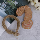 100PCS Merry Christmas Kraft Paper Gift Tags with Jute Twine DIY Crafts TaYT TEU