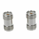 2 Pcs S0-239 UHF Double Female Coax Adapter Connector Plug
