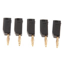 5Pieces 2mm Banana Plug for Test Probes Instrument Meter Connector black