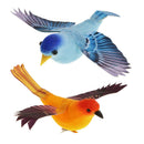 2x Artificial Foam Birds on Clip for Arts and Crafts Decoration Accessories