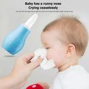 Manual Silicone Nasal Aspirator Infant Nasal Suction Nose Cleaner (Blue) A