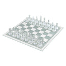 Glass Chessboard Glass Chess Set Hand Crafted for Chess Lovers Toys 20x20cm