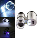 60x Handheld Pocket Microscope Jeweler Magnifier With LED Glass SALE Light V7E9