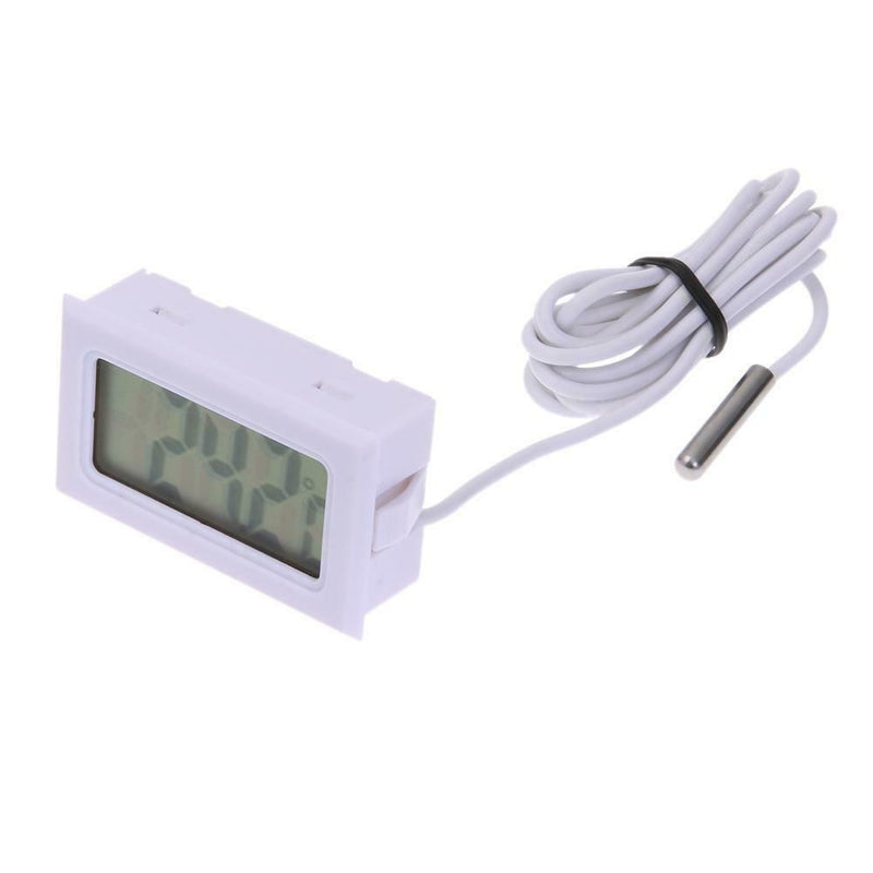 Waterproof Electronic Digital LCD Pet Aquarium Thermometer w/ Probe(White)