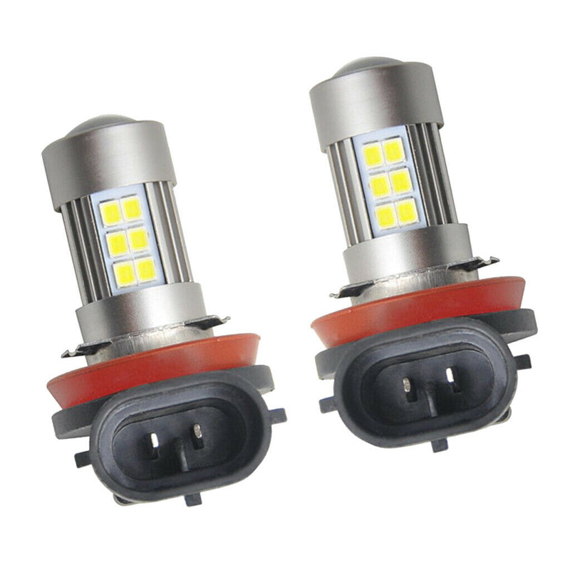 2X H11 H8 Super Bright White LED Bulbs 27SMD 21W Lamp For FogLight Headlight