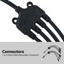 1 Set Solar Style Y Branch 1 to 4 Panel Cable Photovoltaic Connectors