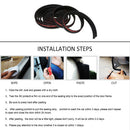 4M Z-Shape Car Door Window Strip Rubber Weatherstrip Seal Strip Sound insulated