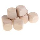 10PCS Wood Blank Dice D6 3cm Game Dice for DIY Decorating & Craft Projects