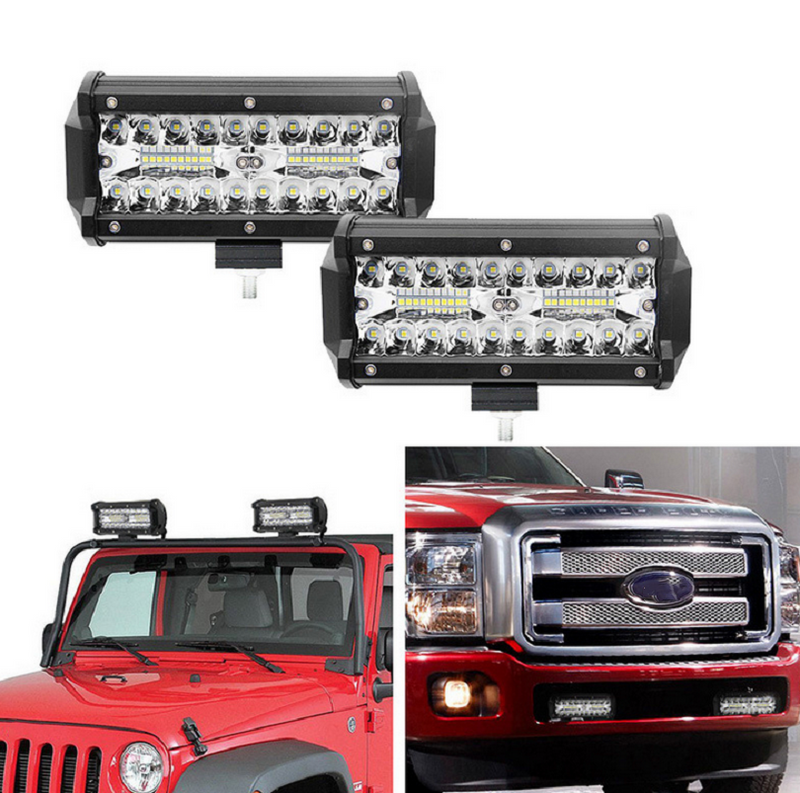 Universal 7" 120W LED Work Light Bar Spot Lamp for Off-Road ATV Tractor Truck