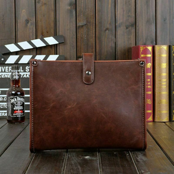 Men's Leather Shoulder Bag Messenger Crossbody Tablet Bags Handbag Satchel I2L8