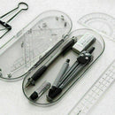 School Tools Precision Geometry Set Compass and tractor Set For High 8 Pcs S9N4