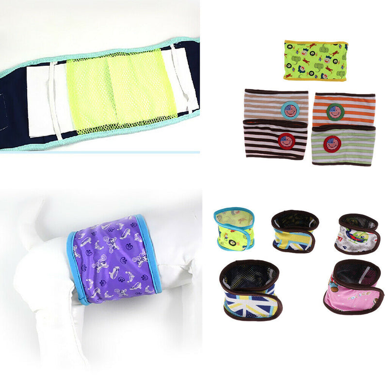 2 Pcs Male Dog Nappy Diaper Belly Wrap Band Sanitary Pants Underpants