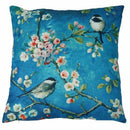 Hand painted oil painting cherry blossom branch bird pillow car sofa cushionC8D9