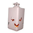 Nordic Modern Hollow Out Metal Candle Holder Butterfly Candlestick Pink