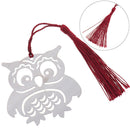 1 pcs owl hollow tassel stainless steel bookmark office stationeryA_3C