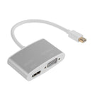4Kx2K 1080P 2 in 1 Mini Displayport DP to HDMI VGA Adapter Converter Cable A