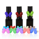 50pcs/set Butterfly Nail Polish Display False Nails Ring Tool (Transparent)
