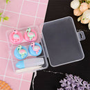 2pc/set Cartoon portable plastic contact lens case contact lenses box containeJR