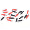 20 Pcs Black & Red Solder RCA Male Plug Audio Video Adapter Connector MO