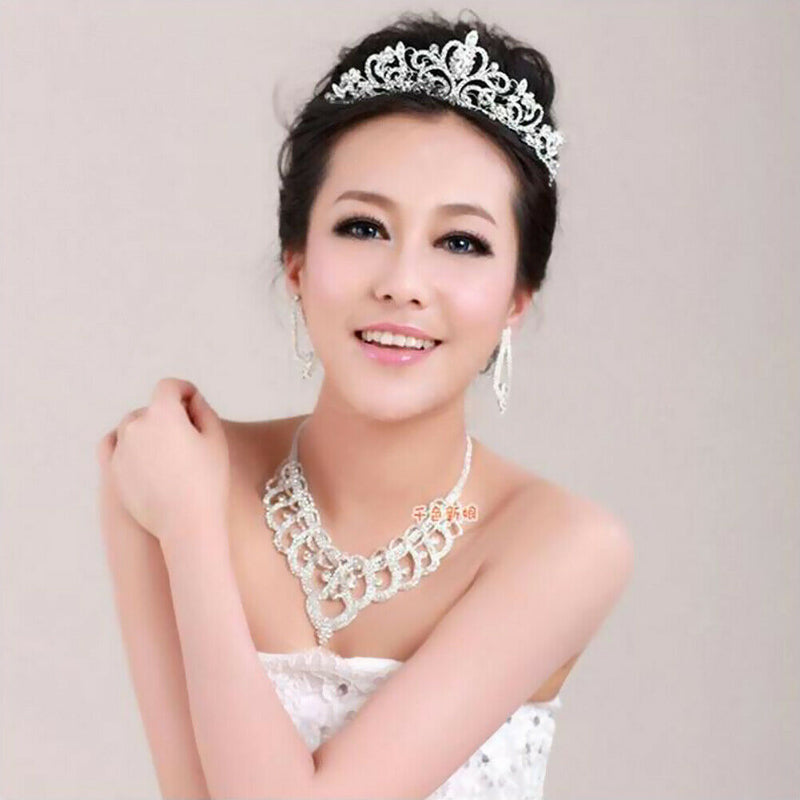 Elegant Luxurious Diamante Rhinestone Crown Wedding Party Bride Gift New