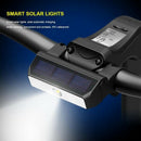 Bike Light Smart Solar Headlight Waterproof LED Bicycle Front Light Reading H9T8