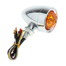 2x Motorcycle Amber Turn Signals Indicator Lights Lamp Bullet-Shaped 12V