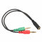 Headphone Splitter for Computer,Earphone Adapter for PC Audio&Mic,3.5mm Fem J5O1
