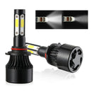 2* 4-Sides 9006/HB4 COB Hi-Lo Beam LED Headlight Kit Bulb High Low dfs KTT