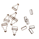 12pcs Dungaree Clips With Buckle Brace Buckles For Suspenders Straps 32/33mm