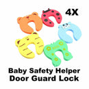 4pcs Cute Cartoon Foam Door Stopper Baby Finger Pinch Guard Helper Lock