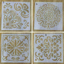 9pcs/set Walls Painting Layering Stencils Scrapbooking Embossing Template H F5U6