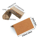Wooden Table Clip 20 Piece Wood Table Number Holder and 30 Blank Cowhide Ca
