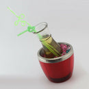 Stainless Steel Double-wall Mini Ice Bucket Serving Bucket Wine Bottles Red