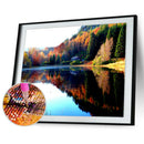 Full Round Drill Diamond Drawing Lake Forest Landscape DIY Painting Kit