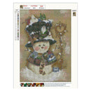 5D DIY Full Drill Diamond Painting Xmas Snowman Cross Stitch Embroidery Kit