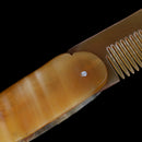 Yak Horn Comb Foldable Pocket Clip Moustache Beard Styling Hairdressing Tools TE
