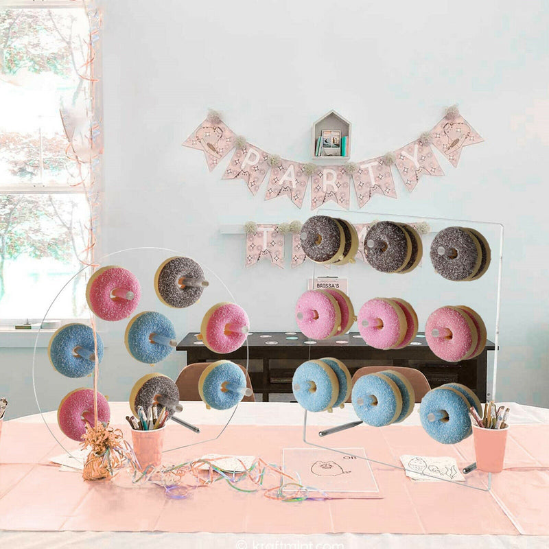 Acrylic Donut Wall Stand Donut Party Decoration Donut Holder Decoration D