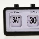 Creative Deisign  Alarm Clock Desktop Beside Clock with Calendar -Black