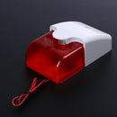 Mini Red Strobe Siren Indoor Outdoor Wired Sound 110dB Alarm Siren with Str