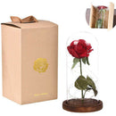 Artificial Rose LED Lamp Glass Lampshade With Gift Box For Valentine's Day Gift